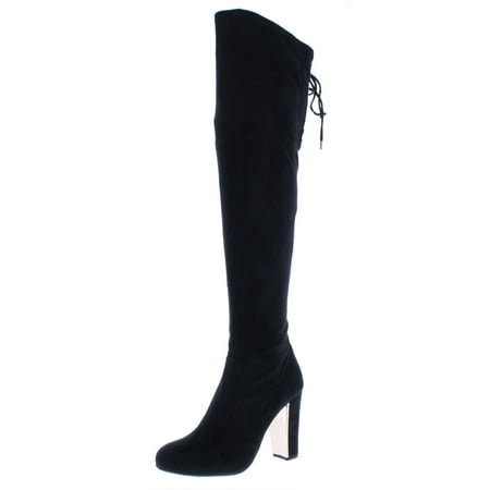 Material Girl Womens Priyanka Faux Suede Round Toe Over-The-Knee Boots