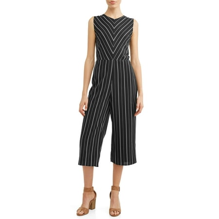 Women's Sleeveless Stripe Jumpsuit