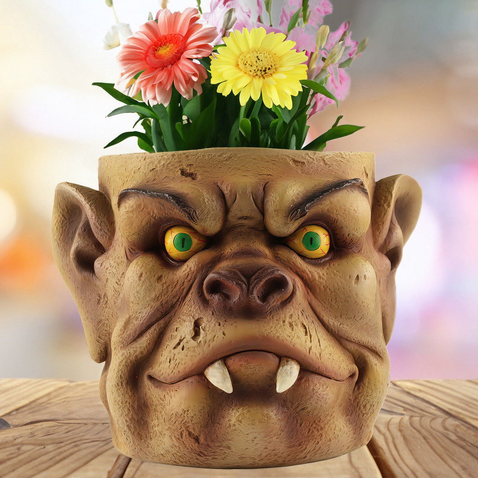 Harpi Flower Pots Outdoor Clearance, Facial with Funny Expressions, Resin Flower Pots, Garden Tabletops, Succulent Green Plants, and Potted Plant Decorations Gardening Pots, Planters & Accessories
