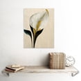 thumbnail image 2 of Cala Lily Lilies Flower Abstract Minimalist Painting Cream Emerald Green Mustard Unframed Wall Art Print Poster Home Decor Premium, 2 of 4