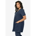 thumbnail image 3 of Roaman's Women's Plus Size Two Pocket Soft Knit Swing Tunic, 3 of 4