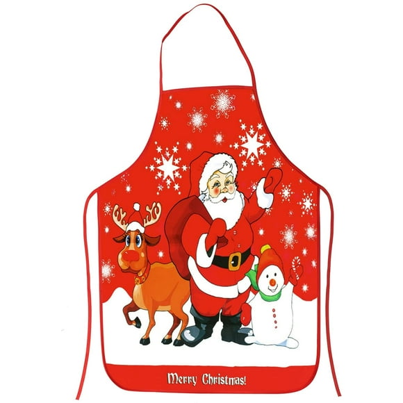 Christmas Cooking Apron with Elk and Merry Christmas Christmas Party Cooking Cra