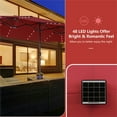 thumbnail image 4 of Outdoor 15FT Double-Sided Patio Umbrella w/LED Lights Wine, 4 of 8