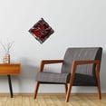 thumbnail image 3 of 14.5" Square Modern Abstract Metal Wall Art Home Décor with Swirl Design - Red, 3 of 5