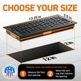 thumbnail image 3 of 2x12 Floor Vent Covers Floor Register with Mesh Cover Trap, Heat and Air, Walkable Metal Floor Register for HVAC Duct, Basketweave, Matte Black, 3 of 7