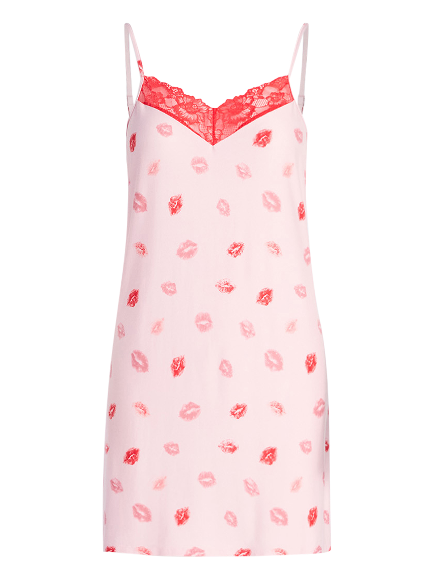 Joyspun Women’s Dreamy Soft Collection Lace Front Knit Valentine's Day Chemise, Sizes XS to 3X
