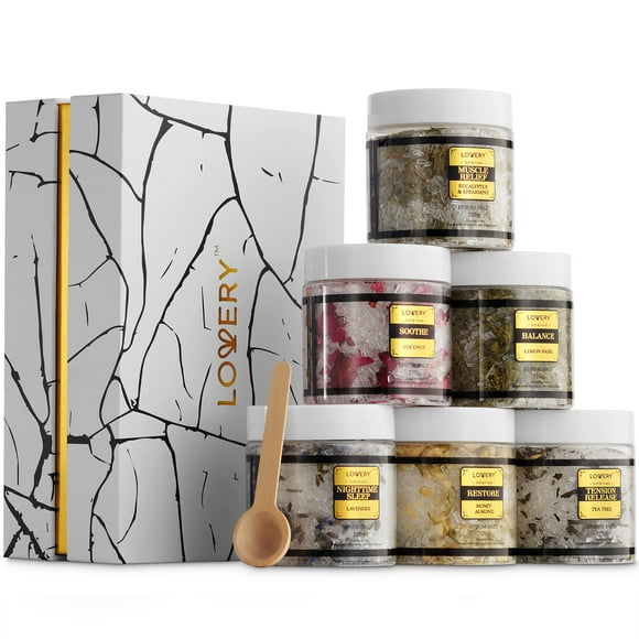 Set de regalo de sales de baño LOVERY Deluxe Epsom con aceites esenciales