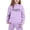 Purple, variant on GobdXE Kids 2 Piece Fall Winter Long Sleeve Hoodie and Drawstring Long Jogger Pants GOOD Vibes Letter Print Tracksuit Set 6-7 Years,Purple
