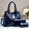 thumbnail image 3 of Conjunto de 3 bolsos de cuero brillante de lujo para mujer, bolso de mano de calidad para mujer, bolso de hombro versátil, bolsos cruzados para mujer 2024, 3 of 6