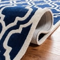 thumbnail image 5 of SAFAVIEH Chatham Henry Geometric Quatrefoil Wool Runner Rug, Dark Blue/Ivory, 2'3" x 5', 5 of 9