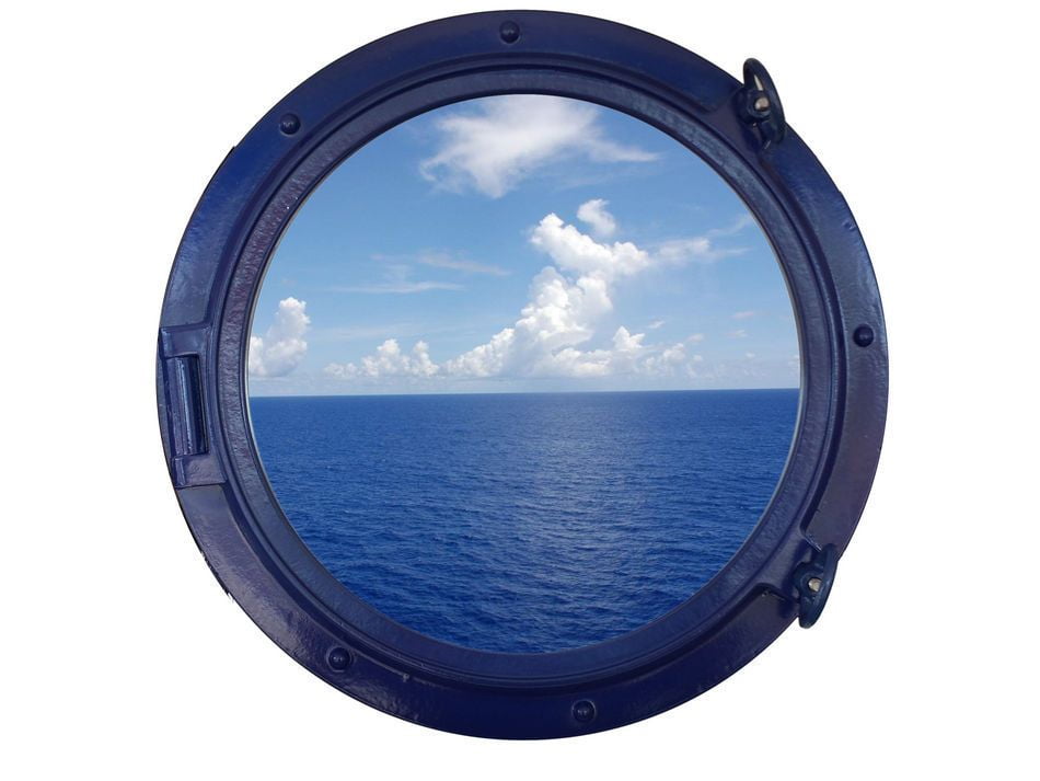 24" Window Porthole Mirror-Aluminum Ship Porthole~Nautical Gift Home Wall Decor 