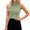 Light Green, variant on Women's Rib Knit Crop Top Y2K Sleeveless Tank Tops Light Green One Size