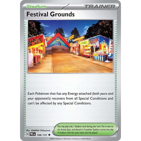 Pokemon Prismatic Evolutions Uncommon Festival Grounds Stadium #108