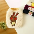 thumbnail image 5 of SPRING PARK Warm Plush Cartoon Christmas Print Dog Vest for Autumn Winter Soft Polyester Sleeveless Knitwear for Small dog Cat Cute Puppy Kitten Clothes, 5 of 7