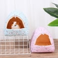thumbnail image 6 of Soft Comfortable Winter Rabbit Squirrel Guinea Pig Nest Warm Mat Small Animal Sleeping Bed Hamster House PINK XS, 6 of 8