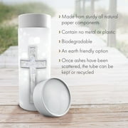 Silver Cross Biodegradable & Eco Friendly Burial or Scattering Urn / Tube