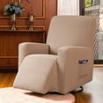 thumbnail image 2 of Subrtex Housse Extensible pour Fauteuil Inclinable 1 Pce, Housse Texturée à Carreaux avec Poches, 2 of 6