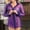 Purple, variant on Tejiojio Summer Saving Labor Day New Mesh Shirt Women Bodydoll Long Sleeve Pajamas Red Tops S-3XL