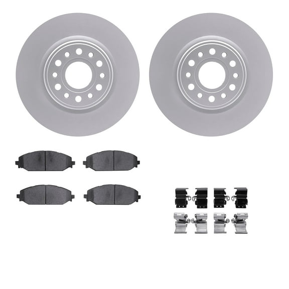 Dynamic Friction Company Front Geospec Brake Rotors with Ultimate Duty Performance Brake Pads includes Hardware 4412-40022
