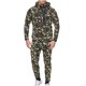 thumbnail image 1 of Hombres Tops Camisas Blusas Elegante Casual Camisas de manga larga Con capucha Camuflaje Cremallera Pantalones deportivos Conjunto Odeerbi ODB-5, 1 of 9