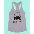 thumbnail image 3 of Caturday Love Meow Racerback Tank Women -Image by Shutterstock, Female Medium, 3 of 4
