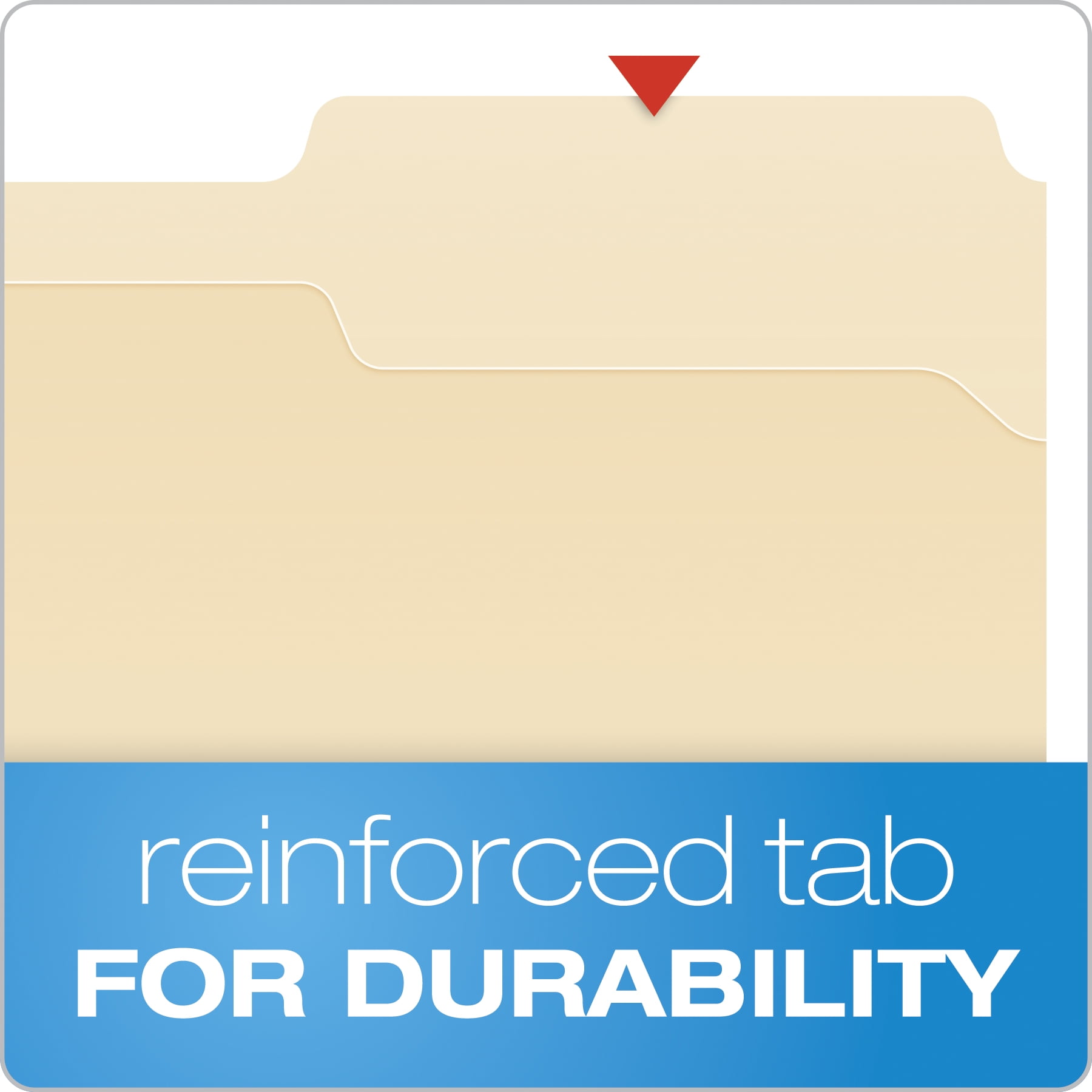 Pendaflex® Manila Fastener Folders, Letter Size, 1 Fastener, 1/3 Cut, 50/BX