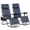 Navy Blue Teslas (one box, two pieces), variant on Folding Patio Lounge Chairs Set of 2,with Cup Holder Tray & Pillow, Adjustable Reclining Outdoor Chairs for Beach, Yard, Garden