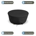 thumbnail image 2 of Covers & all Round Fire Pit Cover, Heavy Duty 18 Oz Waterproof UV & Weather Resistant for Patio Lawn Garden Backyard Outside, with Drawstrings (30"Diameter x 12"H, Black), 2 of 7