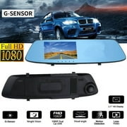 Mirror Dash Cam, 2.7 inch Touch Screen 1080P Dash Cam Waterproof Front Cam, Night Vision, WDR, Loop Recording, G-Sensor, 170 Whide Angle