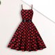 thumbnail image 3 of Vestido de tirantes con estampado de lunares para mujer Vestido estilo túnica vintage estilo sexy Traje diario Hugtrwg Para estrenar, 3 of 9