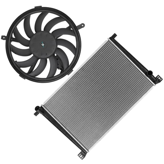 ECCPP Cooling Fan and Radiator Assembly Fits for Mini for Cooper Paceman 2013-2016 for Mini for Cooper Countryman 2011-2016 13167,CU13167