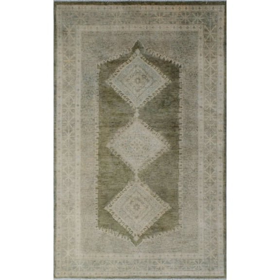 Yousafi Mae Grey/Ivory Rug, 4'11" x 7'9"