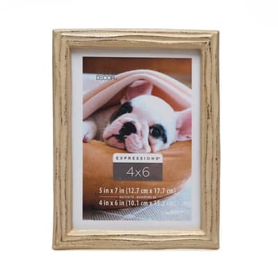 12 Pack: Gilded Faux Wood 4" x 6" Frame with Mat - Expressions by Studio Decor