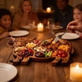 thumbnail image 4 of Highland Cow Wooden Charcuterie Board, Rustic Farmhouse Serving Board Made from Natural Solid Wood with Compartments for Cheese, Meat, Fruit & Snacks (B-1pcs), 4 of 10
