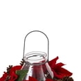 thumbnail image 2 of Nearly Natural Home Decor Poinsettia Pine & Pine Cone Candelabrum, 2 of 6