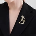 thumbnail image 6 of Easter Brooch & Lapel Pins for Women, Bunny Animal Brooches Lapel Pins, Rabbit Shaped Bunny Brooch Alloy Clothing Accessory for Easter & Commemorative Gifting, 6 of 6