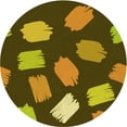 thumbnail image 1 of Ahgly Company Indoor Round Patterned Cookie Brown Area Rugs, 3' Round, 1 of 6
