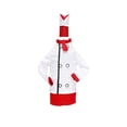 thumbnail image 1 of Envoltura de manga de botella de Navidad, ropa decorativa divertida de Chef, regalos de fiesta, vestido de vino tinto, restaurante, tienda, mesa, Kits de decoración para fiestas Estilo de botón Inteprter HA070379-01, 1 of 6