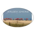 thumbnail image 1 of CafePress - Jersey Shore Beach Umbrellas Sticker - Sticker (Oval), 1 of 1