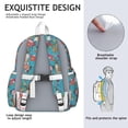 thumbnail image 5 of Dogs with Flowers Backpack for School,Cute School Bag,Schoolbag with Adjustable Shoulder Straps & Padded Back,13.4"x11"x4.7", 5 of 6