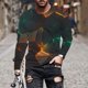 thumbnail image 1 of Blusas y camisas de manga larga con cuello redondo. Nueva camiseta casual de manga larga para hombre. Camiseta deportiva con estampado navideño. Blusas y camisas de manga larga con cuello redondo. Blu, 1 of 5