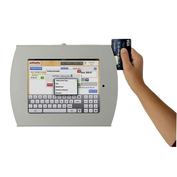 iPad Enclosure, Square Bracket for Credit Card Readers, Hidden Home