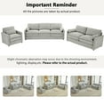 thumbnail image 4 of Cozy Upholstered Sofa Set Oversized Comfy Cloud Sofa Double Cushion Sofa Group Plush Cushion Sofa Couch for Living Room, Light Grey, 4 of 7