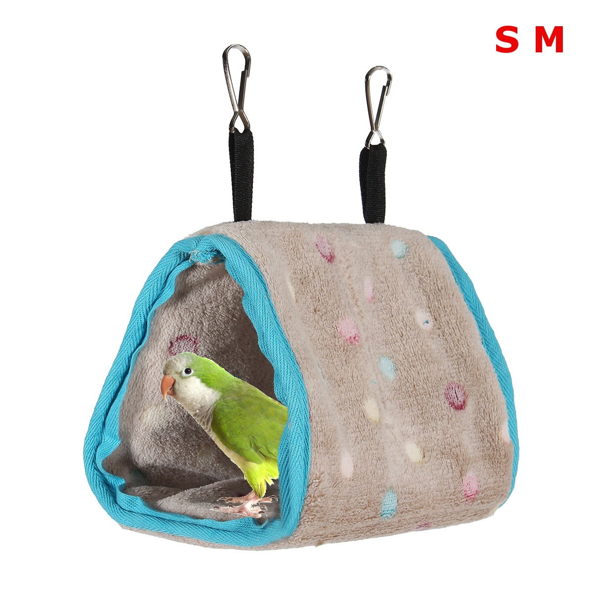 Soft Plush Bird Bed Hammock Hanging Cave Cage Snug Hut Tent Pet Nest