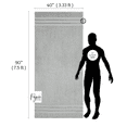 thumbnail image 5 of Extra Large Bath Towel - Oversized Ultra Bath Sheet - 100% Cotton - GREY COLOR, 5 of 9