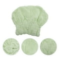 thumbnail image 3 of Unique Bargains 1 Pc Comfortable Bow Hair Towel for Bathroom Hotel Coral Fleece Green, 3 of 5