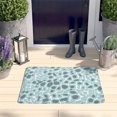 thumbnail image 2 of White and Blue Of Animal Print Flannel Non Slip Door Rugs,Washable Door Mats Indoor,Decorative Door Mats,Dirt-Resistant and Absorbent Doormat for Entrance,Bedroom,Kitchen,Bathroom,31.5x17in(80x43cm), 2 of 4