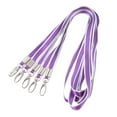 thumbnail image 1 of Unique Bargains Work ID Card Badge Key Holder Lobster Clasp Lanyard, Purple & White, 5 Count, 1 of 3