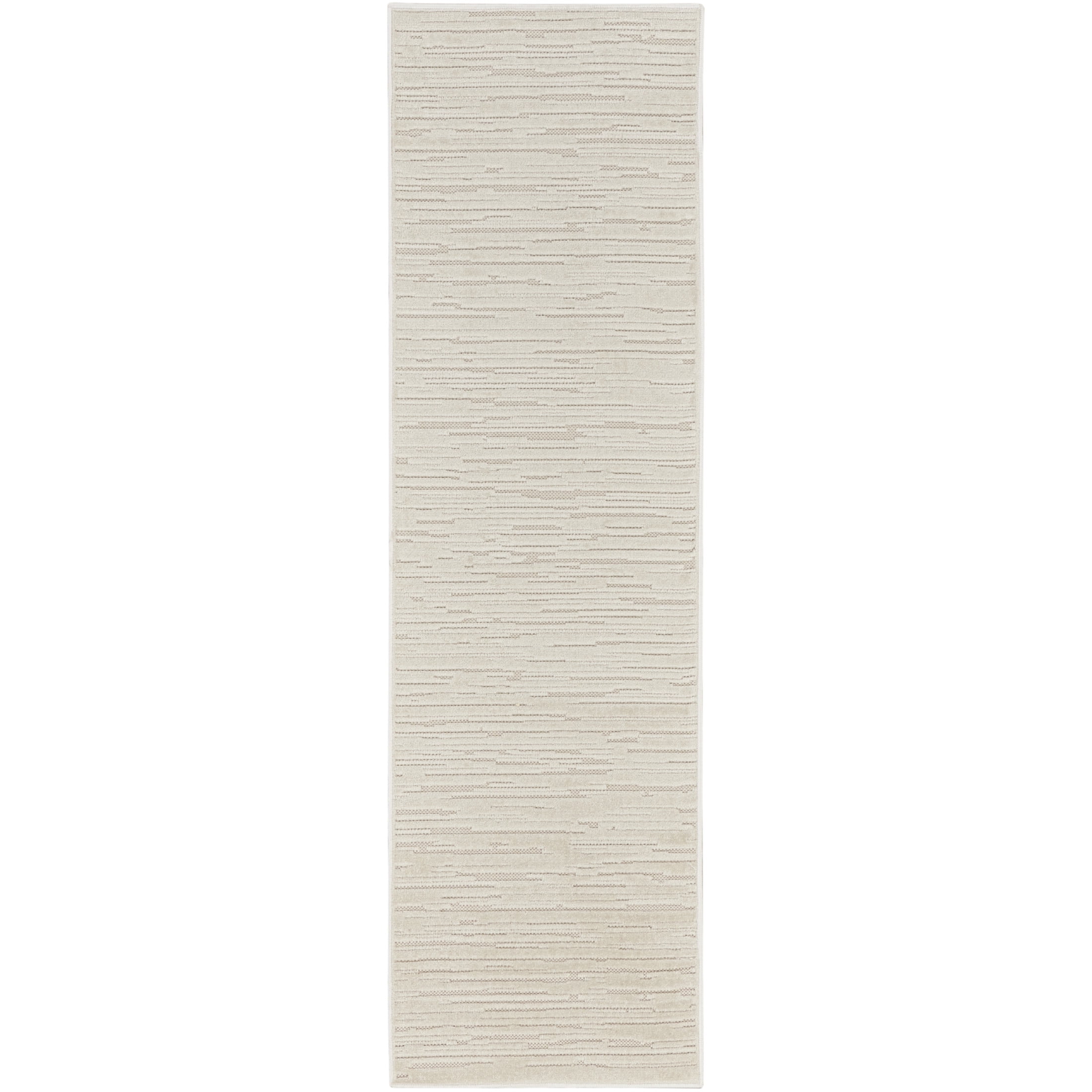 Nourison Care Free 2' x 6' Beige Modern Indoor Rug