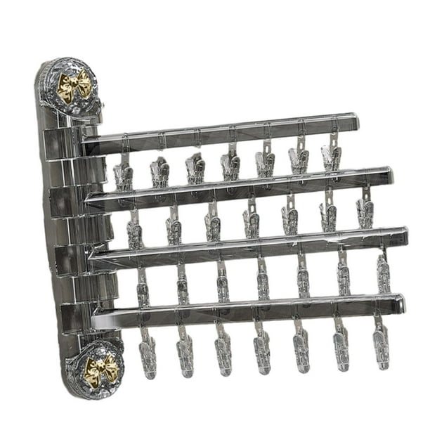 Percha plegable para ropa interior, bufandas y sujetadores. Lazo de oro gris